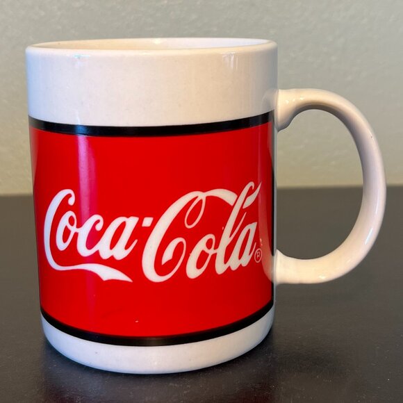 Vintage Coca-Cola Logo Ceramic Coffee Mug 1997 Gibson Houseware ~ Advertising - Picture 1 of 8